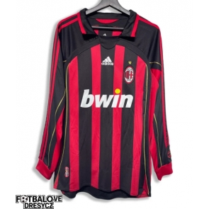 AC Milan 2006-2007 Retro Domácí Dres Dlouhý Rukáv
